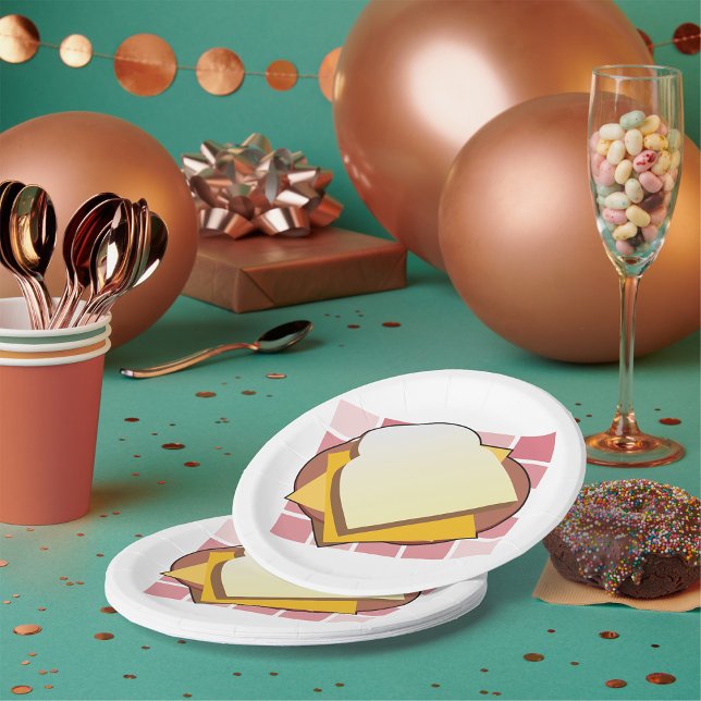 Käsesandwich-Fun Food Pappteller (Von Creator hochgeladen)