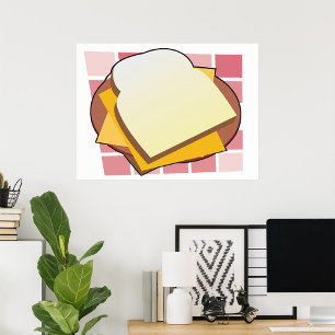 Käsesandwich-Fun Food Poster