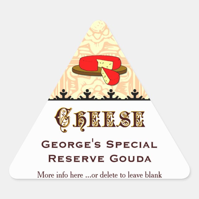 Käseschriemen-Aufkleber Dreieckiger Aufkleber (Vorderseite)