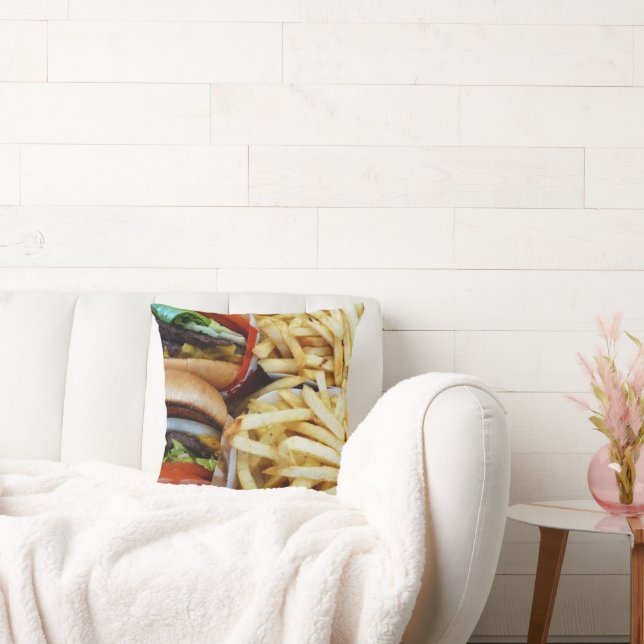 Käseseburgers und Fries Kissen (Liege)