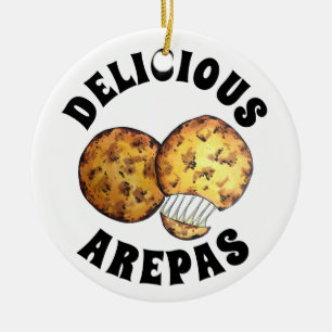 Käsesorten Mais Arepas Südamerikanische Küche Keramik Ornament