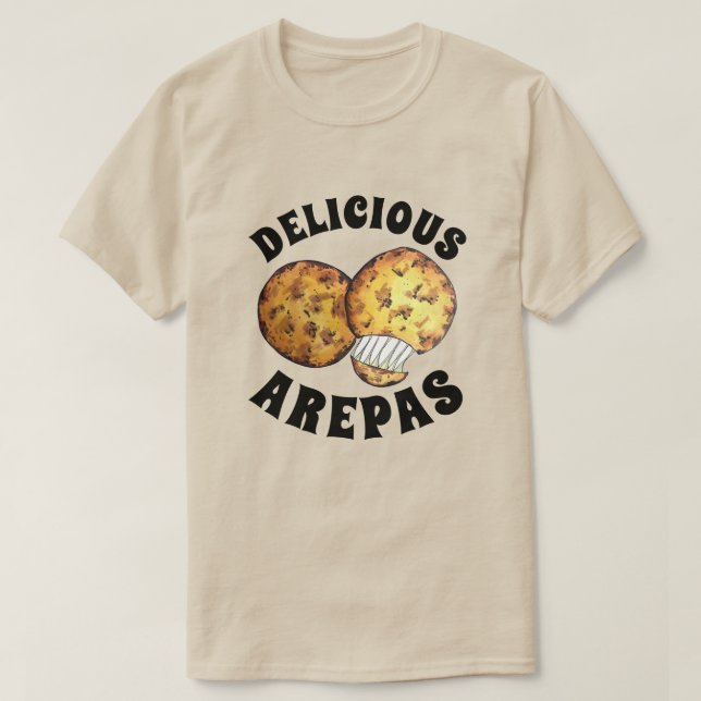 Käsesorten Mais Arepas Südamerikanische Küche T-Shirt (Design vorne)