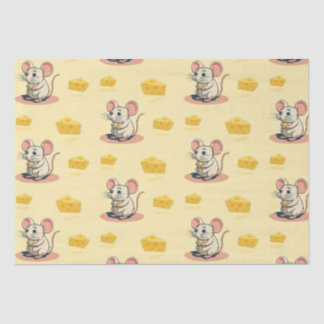 Käsespezialitäten: Niedliche Maus mit Käsesocken Seidenpapier