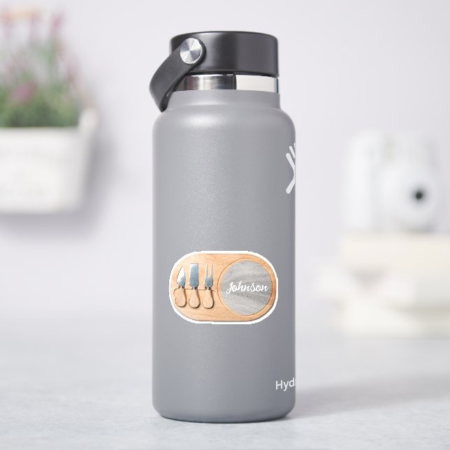 Käsespezifische Personalisierte Charcuterie Aufkleber (HydroFlask)