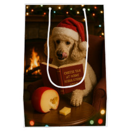 Käsesteuer Weihnachtsgeschenk - Poodle Mittlere Geschenktüte