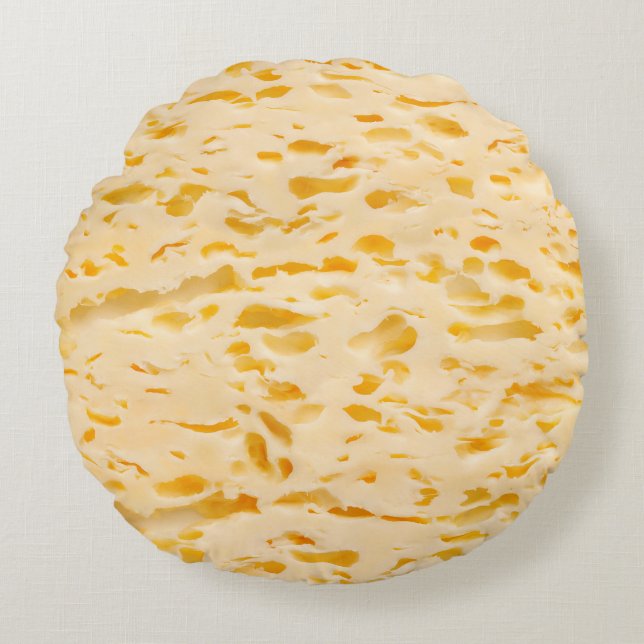 Käsestruktur mit Löchern Rundes Kissen (Vorderseite)