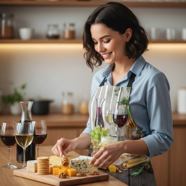 Käsewein Honig Walnüsse Trauben Crackers Food Schürze (Von Creator hochgeladen)