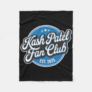 Kash Patel Fan Club Est. 2025 Retro-Logo Trump Nom Fleecedecke