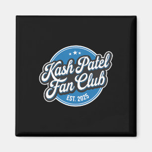 Kash Patel Fan Club Est. 2025 Retro-Logo Trump Nom Magnet