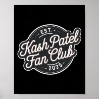 Kash Patel Fan Club Est. 2025 Vintage-Logo Trump N