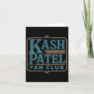 Kash Patel Fan Club Vintages Logo Präsident Trump Karte