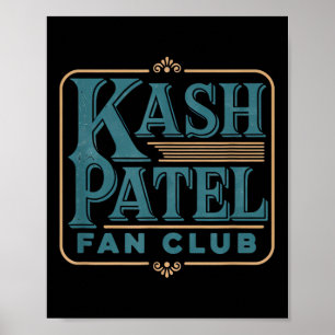 Kash Patel Fan Club Vintages Logo Präsident Trump Poster