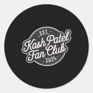 Kash Patel Fanclub Est. 2025 Vintage-Logo Trump N Runder Aufkleber