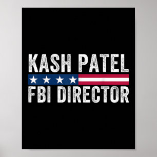 Kash Patel Fbi Direktor Patriotic American Flag Poster