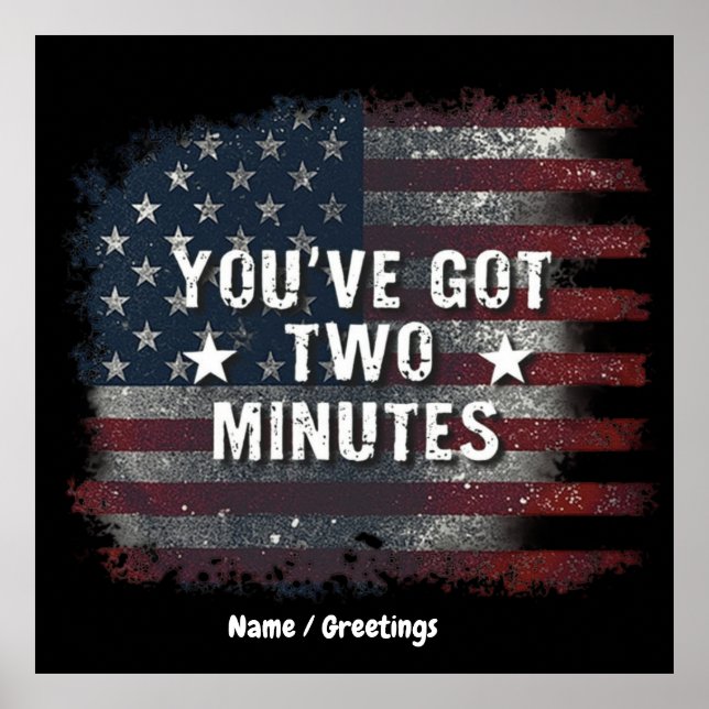 Kash Patel "You have two Minutes" Interview Quot Poster (Vorne)