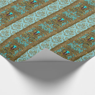 Kashafaye Elegante viktorianische glänzende Monogr Geschenkpapier
