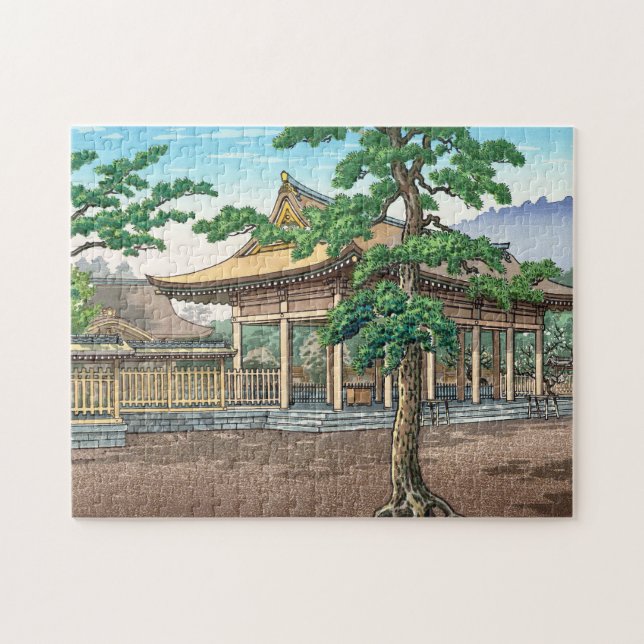 Kashiwara Shrine Sommerlandschaft Japanische Hanga Puzzle (Horizontal)