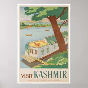 Kashmir Kunst Indien Reiseplakat Indischer Druck Poster