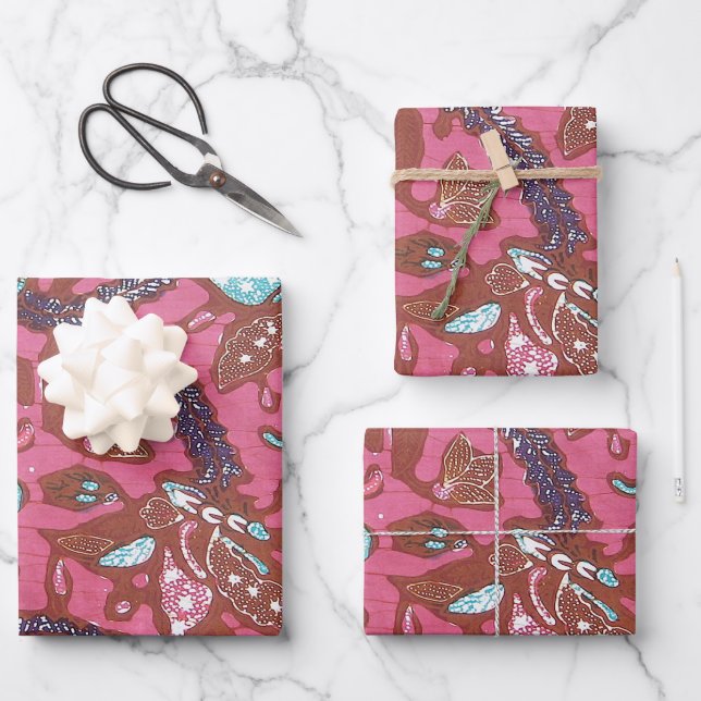 Kasia Batik Geschenkpapier Set (Vorderseite)