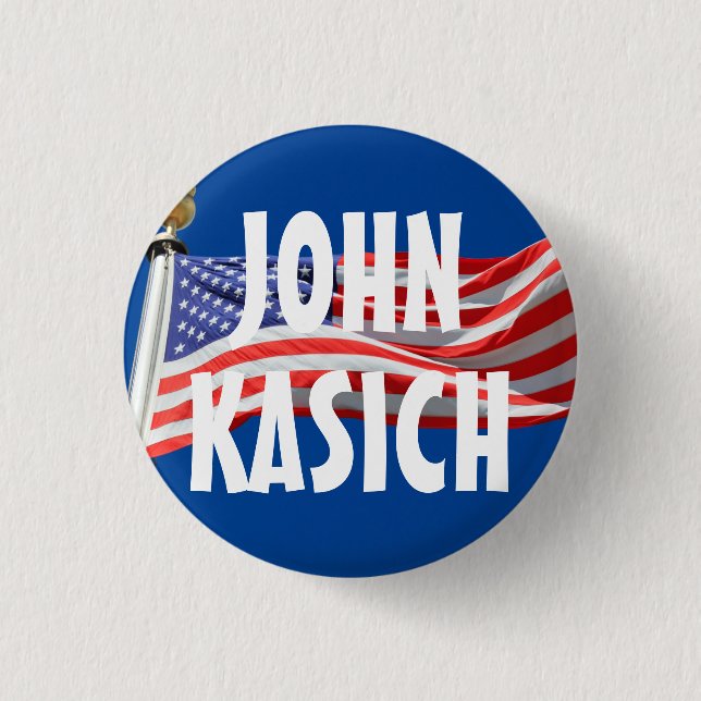 Kasich, das für Knopf Präsidenten-amerikanische Button (Vorderseite)