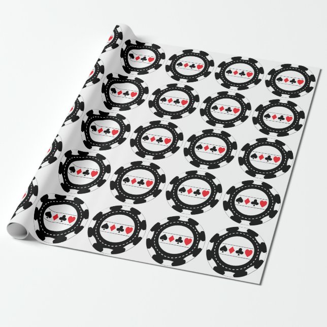 Kasino-Chip-Packpapier Geschenkpapier (Ungerollt)
