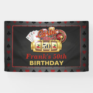 Kasino-Geburtstags-Fahne - 50. Geburtstag Banner