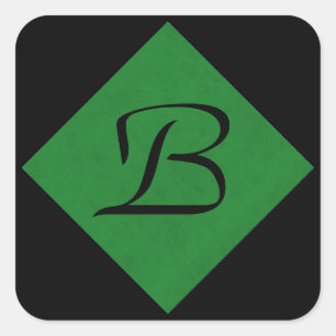 Kasino-grüner Samt-personalisiertes Zuhause-Kasin Quadratischer Aufkleber