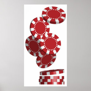 Kasino-/Poker-Chips Poster