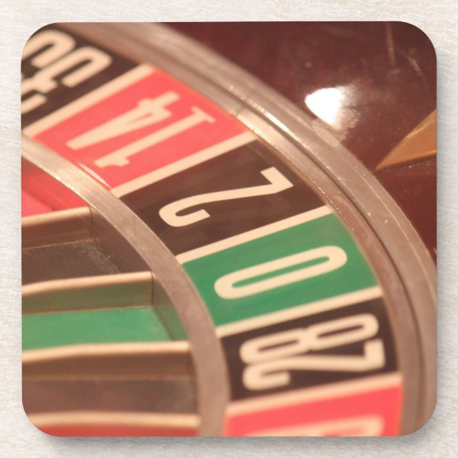 Kasinospielende Roulette-Rad-Vintage Retro Art Untersetzer (Vorderseite)