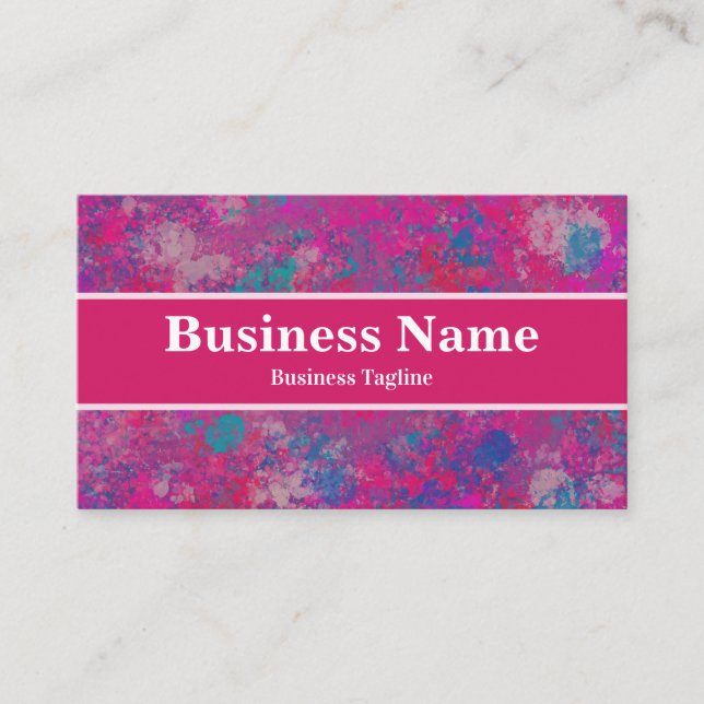 Kaskade Abstrakt zwischen Rosa und Blau Visitenkarte (Vorderseite)