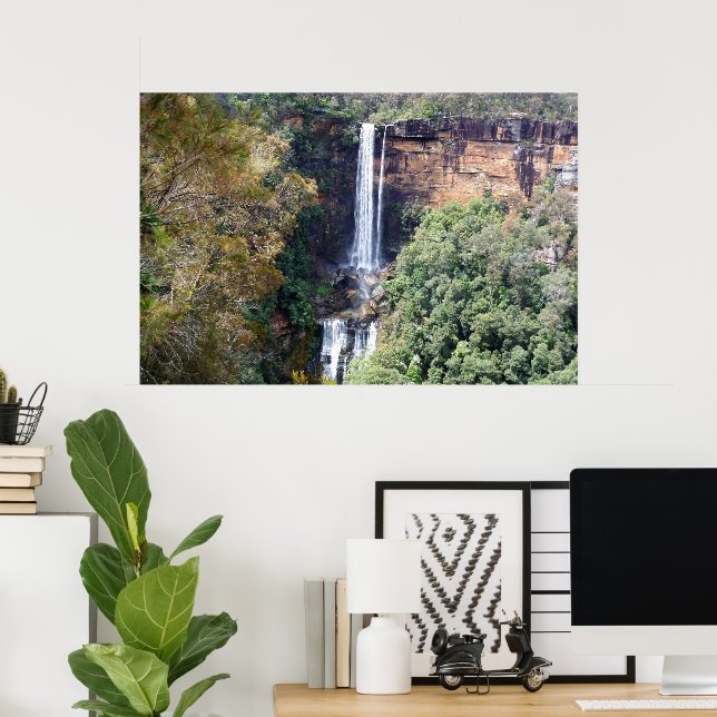 Kaskade der Natur an den Fitzroy Falls Poster (Heimbüro)