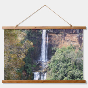 Kaskade der Natur an den Fitzroy Falls Wandteppich Mit Holzrahmen