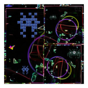 Kaskade elektronischer Spiele Poster