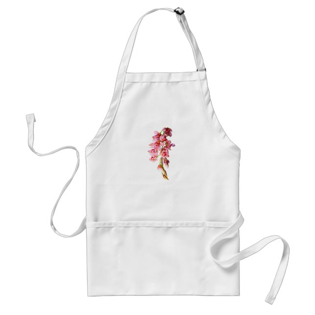 Kaskade rosa Orchideen Schürze (Vorne)