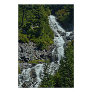 Kaskaden-Gebirgswasserfall Fotodruck