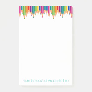 Kaskaden-Regenbogen-Bleistifte Post-it Klebezettel