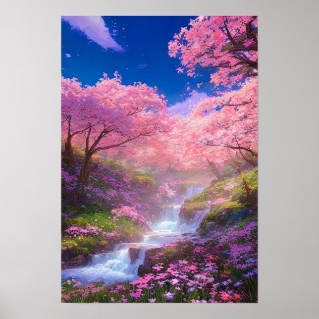 Kaskadenflüster der Natur Poster (Vorne)