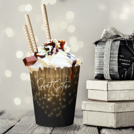 Kaskadierbeleuchtung Sweet 16 Gold ID790 Pappbecher