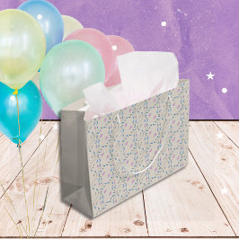 Kaskadieren von Blume Blau und Rosa Große Geschenktüte