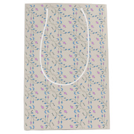 Kaskadieren von Blume Blau und Rosa Mittlere Geschenktüte