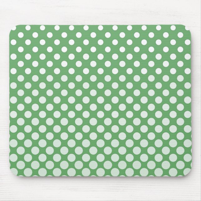 Kaskadieren weißer Kreise auf Kalkgrün Mousepad (Vorne)