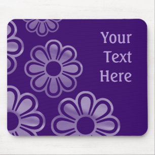 Kaskadierende Blume - Dunkles Violett Mousepad