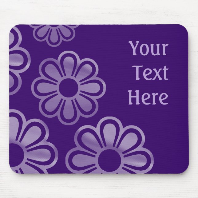 Kaskadierende Blume - Dunkles Violett Mousepad (Vorne)