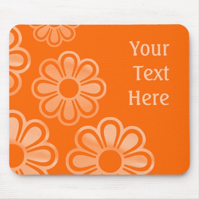 Kaskadierende Blume - Orange Mousepad (Vorne)