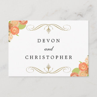 Kaskadierende Blumenkarten RSVP Karte