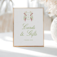 Kaskadierende florale Monogramm-Karten & Geschenke