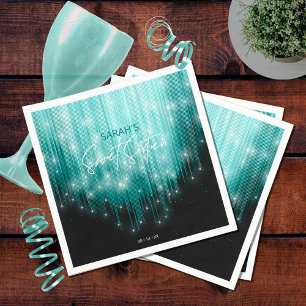 Kaskadierende Leuchten Sweet 16 Aquamarin ID790 Serviette