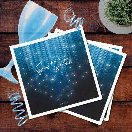 Kaskadierende Lichter Sweet 16 Blue ID790 Serviette
