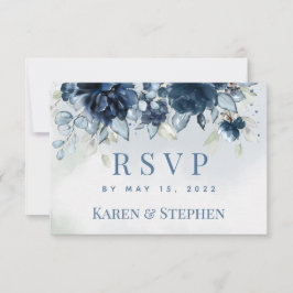 Kaskadierende Peonies - Hochzeitspur RSVP Karte