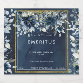 Kaskadierende Peonies Wedding Navy Sparkling Wine 